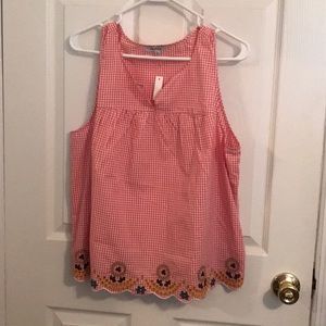 NWT Madewell Gingham Sleeveless Top